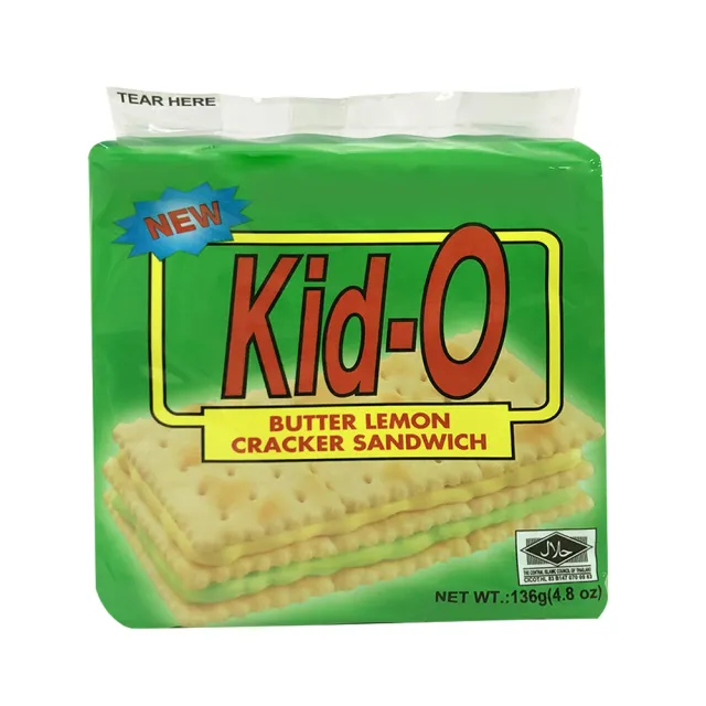 【Kid-o】三明治餅乾136g-任選3入組(奶油/檸檬/巧克力)