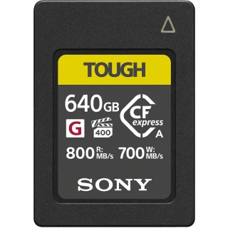 【SONY 索尼】CEA-G640T 640G/GB 800MB/S CFexpress Type A TOUGH 高速記憶卡(公司貨 適用FX6 FX3 FX30)