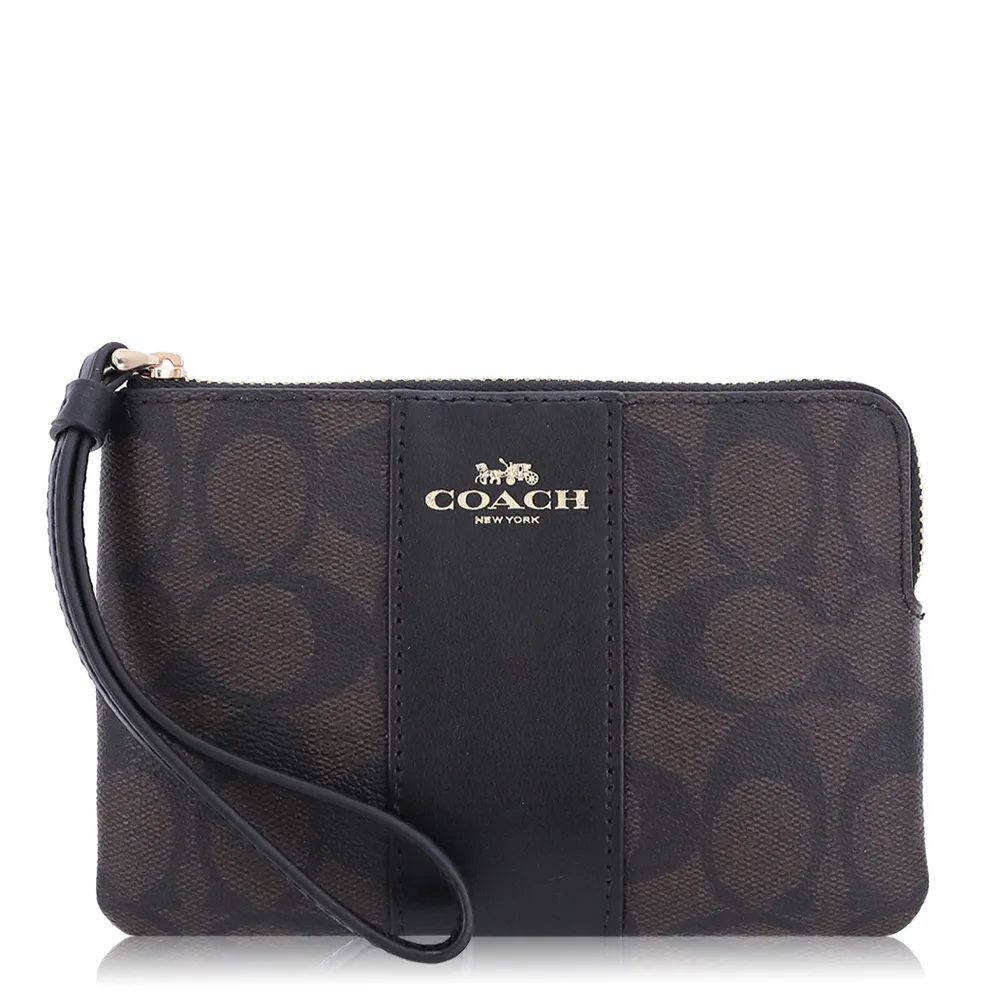 【COACH】經典 PVC / 小款 / 手拿包(深咖啡)