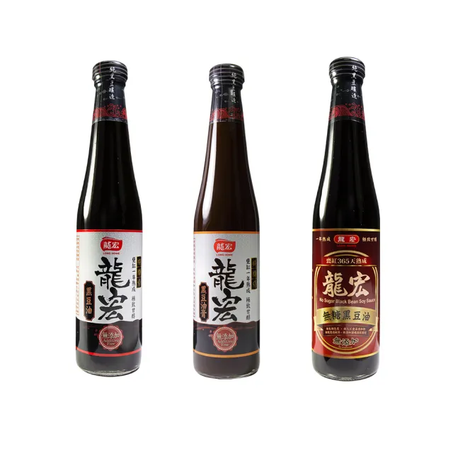 【龍宏】無糖黑豆油420ml(傳統釀造醬油)