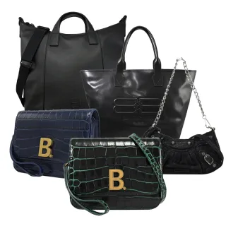 【Balenciaga 巴黎世家】經典雙B印花兩用包、肩斜風琴包、托特包(款式任選)