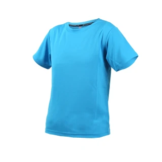 【HODARLA】FLARE 100 男女中大童吸濕排汗衫-T恤 短T 透氣 慢跑 路跑 亮藍(3135907)