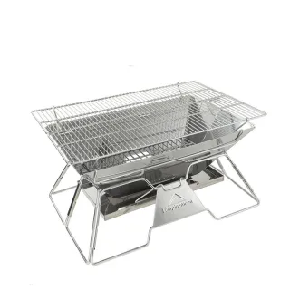 【Chill Outdoor】柯曼 304不鏽鋼焚火台 MT-3(輕便燒烤爐MT-3 不鏽鋼焚火台 烤肉爐 燒烤架 摺疊便攜)