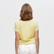 【NAUTICA】女裝 撞色拼接圓領短袖T恤(黃)