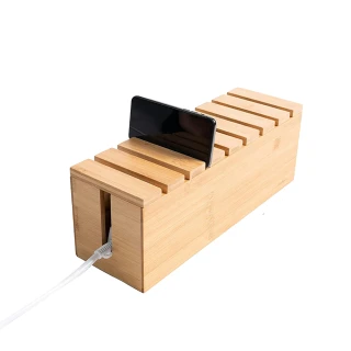 【JOEKI】竹木製電線盒-SN0312(竹木電線收納盒 質感電線收納盒 集線盒 集線器收納盒 桌面收納 電線盒)