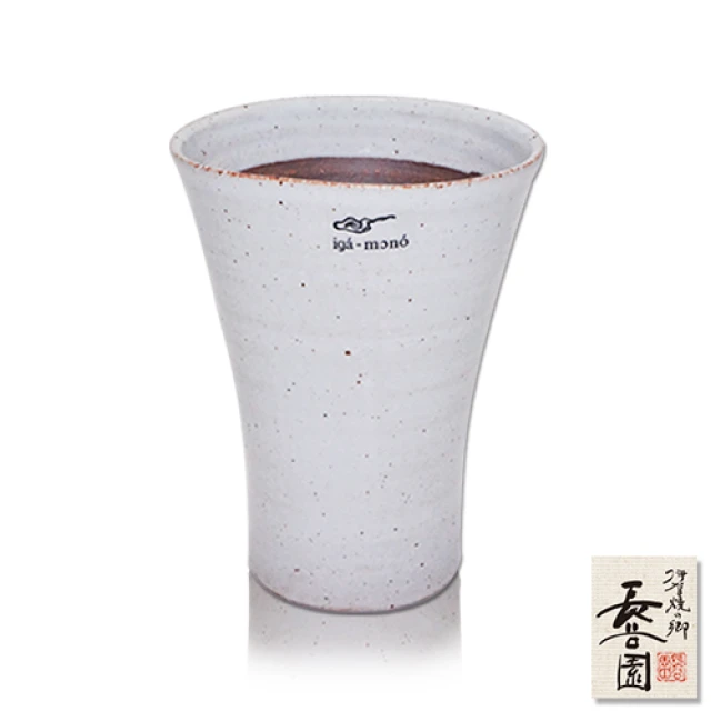 【日本長谷園伊賀燒】日式三角陶土杯(白釉款大)