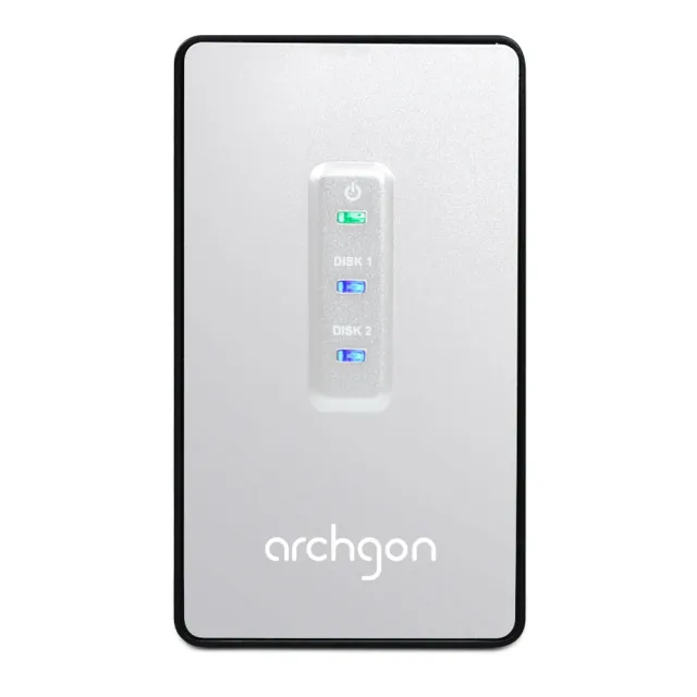 【Archgon亞齊慷】USB 3.0 2.5吋專用機型 2bay磁碟陣列外接盒(4公分風扇•加速散熱效能)