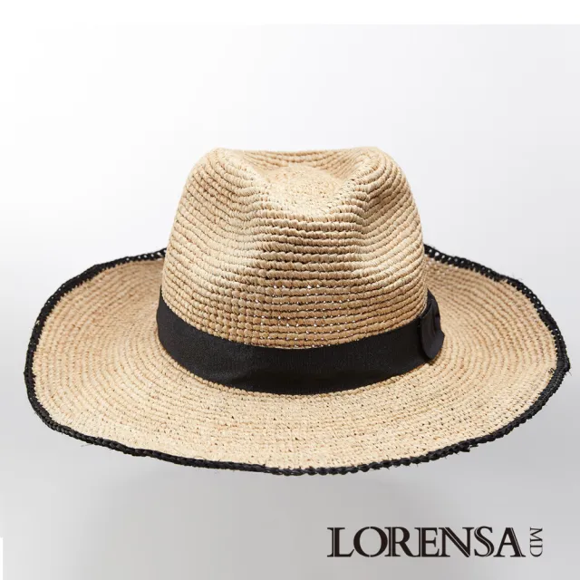 【Lorensa蘿芮】率性風格個性拉菲亞草手編大帽簷遮陽草帽