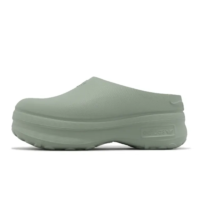 【adidas 愛迪達】穆勒鞋 Adifom Stan Mule W 女鞋 綠 厚底 增高 拖鞋 愛迪達(IE7053)
