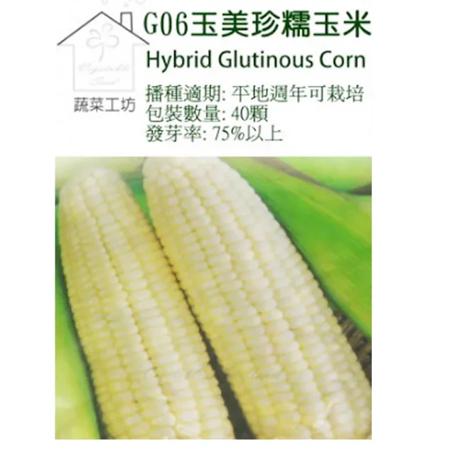 【蔬菜工坊】G06.糯玉米種子(玉美珍)