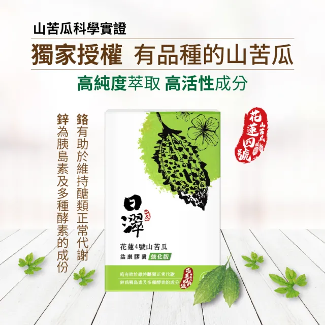 【Tsuie 日濢】花蓮4號山苦瓜益康膠囊強化版3盒組(60顆/盒)