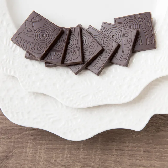 【巧克力雲莊-厄瓜多系列】100%24入黑巧克力薄片禮盒x3送100%可可粉x1(無糖黑巧克力_送禮首選)