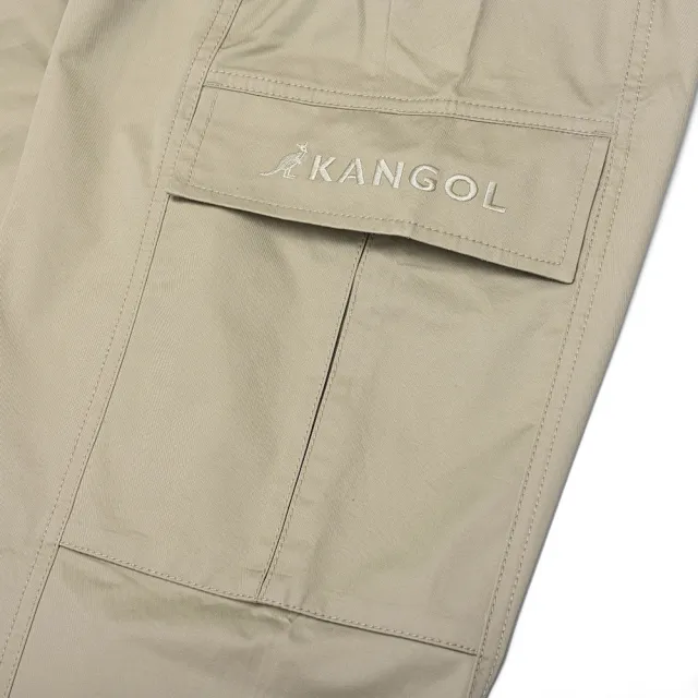 【KANGOL】KANGOL 男女 平織薄休閒長褲 淺卡其(6121154531)