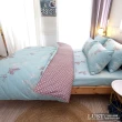 【LUST生活寢具】《維尼斯湖水》100%純棉、雙人薄被套6x7尺、台灣製