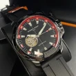 【GIORGIO FEDON 1919】GiorgioFedon1919手錶型號GF00123(黑色雙面機械鏤空錶面黑錶殼深黑色矽膠錶帶款)
