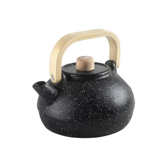 【IBILI】西班牙 Izum鑄鐵濾茶壺 白沫黑1.1L / 泡茶 下午茶 茶具