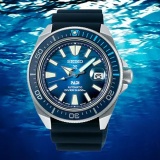 【SEIKO 精工】PROSPEX DIVER SCUBA PADI陶瓷潛水機械錶/43.8mm雙11限定(4R35-03W0F SRPJ93K1)