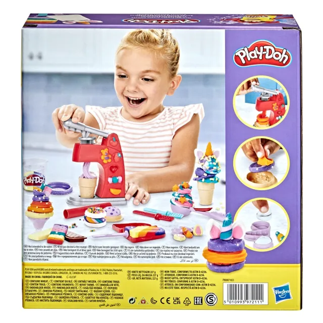 【ToysRUs 玩具反斗城】Play-Doh培樂多 魔法彩虹冰品遊戲組(兒童玩具 黏土)