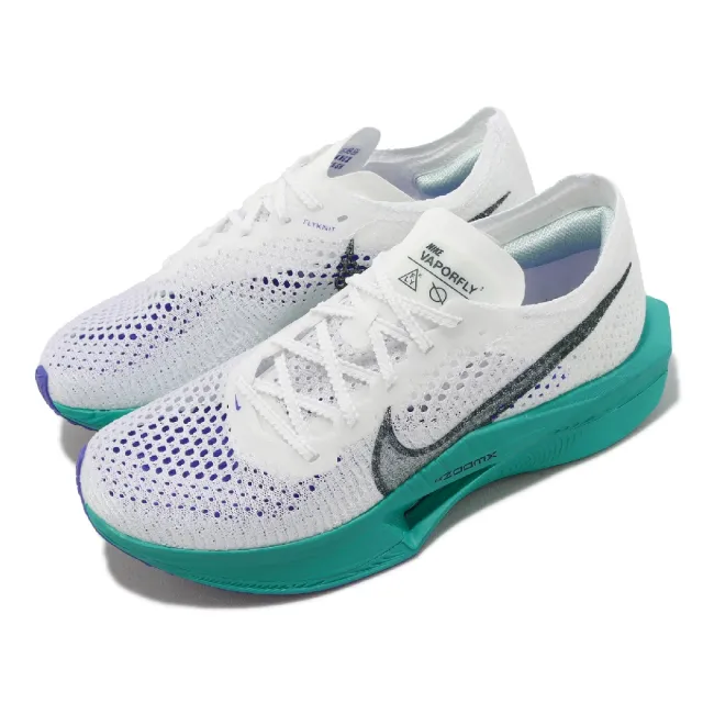 NIKE 耐吉】競速跑鞋Wmns Zoomx Vaporfly Next% 3 女鞋白翡翠綠輕量碳