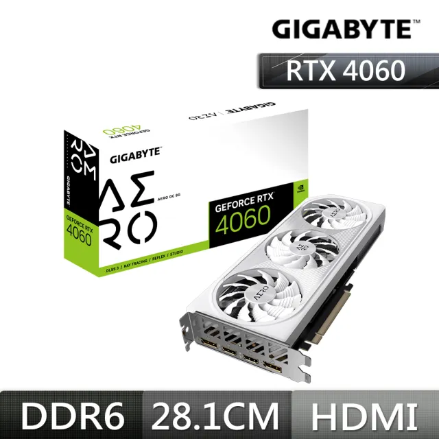 【GIGABYTE 技嘉】GeForce RTX 4060 AERO OC 8G 顯示卡