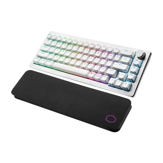 【CoolerMaster】CK721 青軸無線RGB機械式中文鍵盤(銀白)