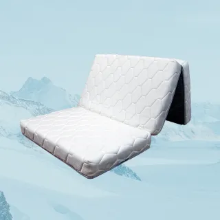 【obis】One Cool 冰峰涼感天絲超舒適獨立筒三折床墊(單人加大3.5×6.2尺)