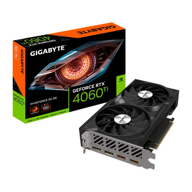 【GIGABYTE 技嘉】GeForce RTX 4060 Ti WINDFORCE OC 8G顯示卡