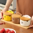 【LINE FRIENDS】熊大兔兔莎莉翻蓋陶瓷調味瓶調味罐(內附勺子)