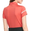 【PLAYBOY GOLF】女款方格印花立領運動短袖POLO衫-紅(吸濕排汗/涼感/高爾夫球衫/KA23126-18)