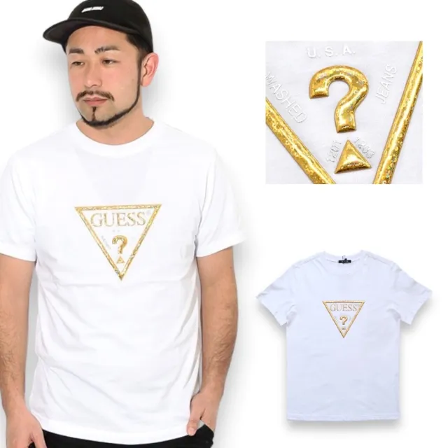 【GUESS】情侶款圓領短TEE 男生 女生 經典款式 短袖T恤