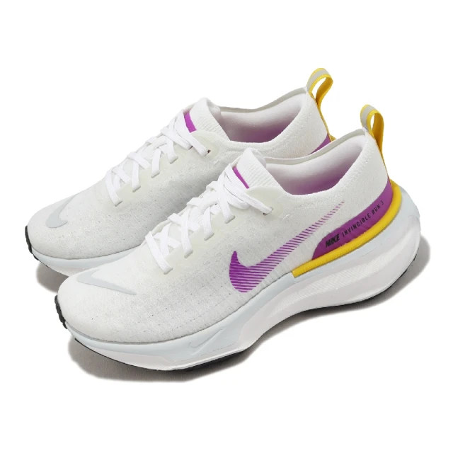 【NIKE 耐吉】慢跑鞋 Wmns ZoomX Invincible Run FK 3 女鞋 白 紫 回彈 運動鞋(DR2660-101)