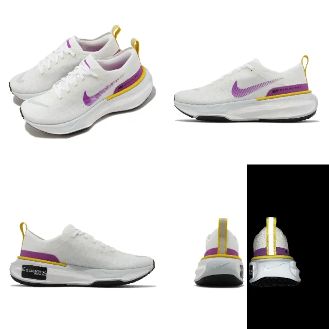 【NIKE 耐吉】慢跑鞋 Wmns ZoomX Invincible Run FK 3 女鞋 白 紫 回彈 運動鞋(DR2660-101)