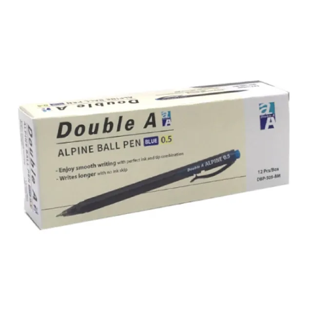 【Double A】Alpine 按壓式原子筆 0.5mm(12支)