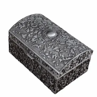 【JEN】歐式復古金屬首飾珠寶盒