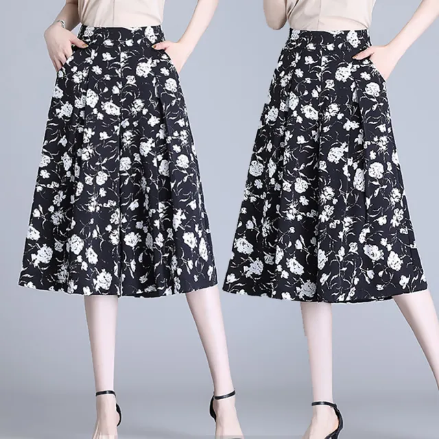 【麗質達人】2305印花七分褲KF(M-4XL)