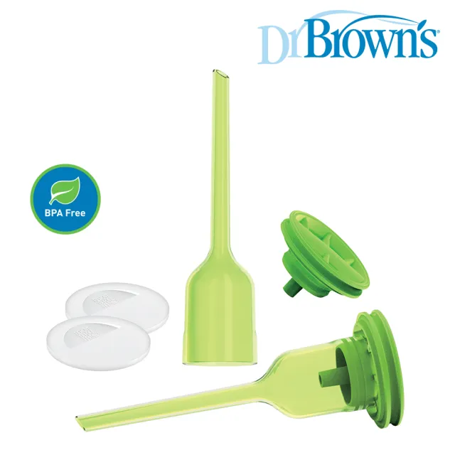 【Dr.Brown’s 布朗博士】OPTIONS+防脹氣寬口奶瓶導流管兩入裝