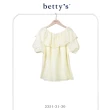 【betty’s 貝蒂思】2WAY滿天星蕾絲蝴蝶結荷葉領上衣(米白)