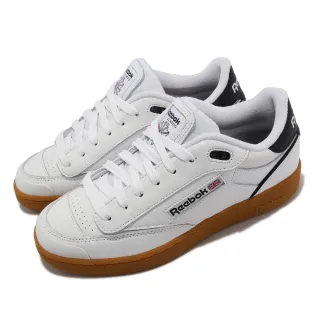 【REEBOK】休閒鞋 Club C Bulc 男鞋 白 黑 卡其 皮革 經典 小白鞋(100033926)