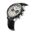 【CITIZEN 星辰】Chronograph 光動能 碼錶計時三眼不鏽鋼腕錶-皮錶帶43mm(CA4559-13A 防水100米)