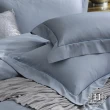 【HOYACASA】500織希爾維亞刺繡匹馬棉薄被套床包組-幽靜藍(特大)