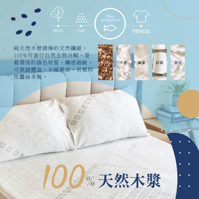 【睡芙麗-寢具好品】Tencel冰鑽天絲菱格3.5尺床包組(單人加大、涼感紗、天絲)