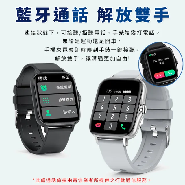 【STAR CANDY】M85通話智能手錶/手環 1.7吋