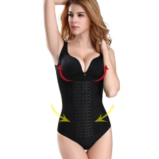 【A-ZEAL】超值2入-完美收腹托胸美背塑腰夾(6排18扣束腰夾機能塑身美體衣BT7217)