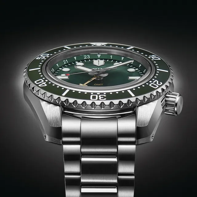 【SEIKO 精工】Prospex 廣告款GMT綠水鬼陶瓷圈三日鍊潛水機械錶-綠x銀/42mm 送禮限定(SPB381J1/6R54-00D0G)