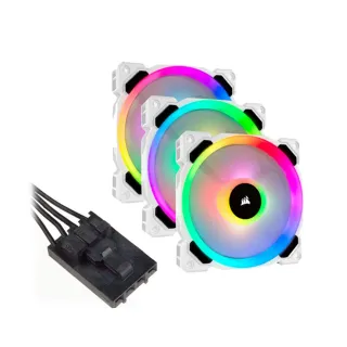 【CORSAIR 海盜船】LL120 RGB LED 白機殼風扇*3+控制器