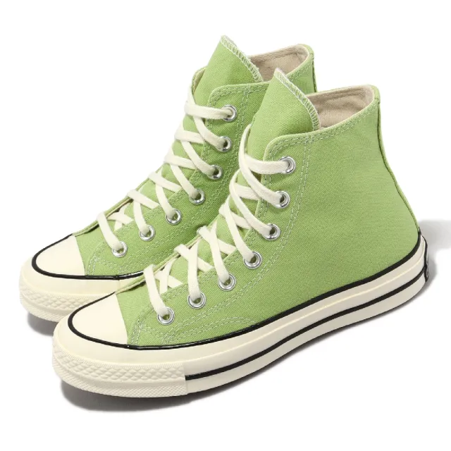 【CONVERSE】帆布鞋 Chuck 70 HI 男鞋 女鞋 綠 青草綠 奶油底 高筒 1970 三星標 匡威(A04585C)