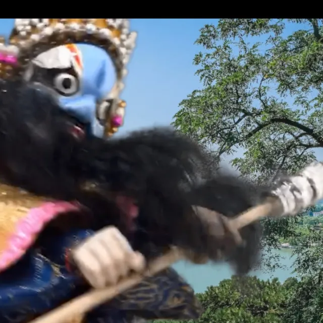 【A-ONE 匯旺】三國武將 藍花臉 布袋戲 送台灣國旗背膠徽章 戲偶架 武生 布偶 人偶 戲偶(布袋戲)