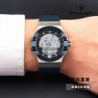 【MASERATI 瑪莎拉蒂 官方直營】Potenza 力霸羣雄系列鏤空機械手錶 霧銀藍 藍色矽膠錶帶 40MM R8821108035