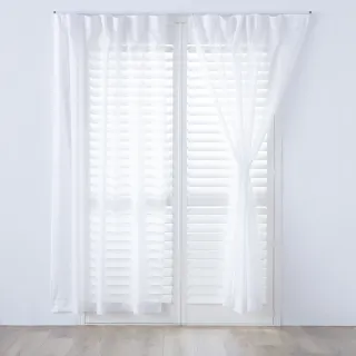 【特力屋】日本遮像遮熱蕾絲窗紗290x210cm星星