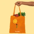 【英國 Luckies】美味水果收納環保購物袋-酸甜果橙(兩入/公司貨)